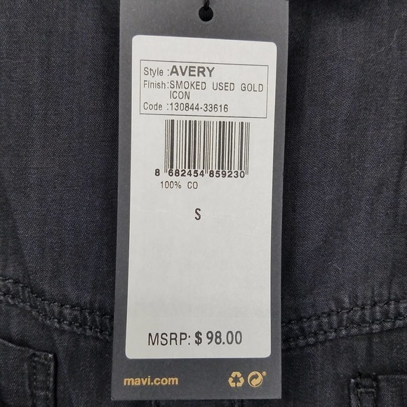 Mavi Gold Avery Button Down Collared Dress in Black Size Small NEW WITH TAGS - Picture 3 of 6